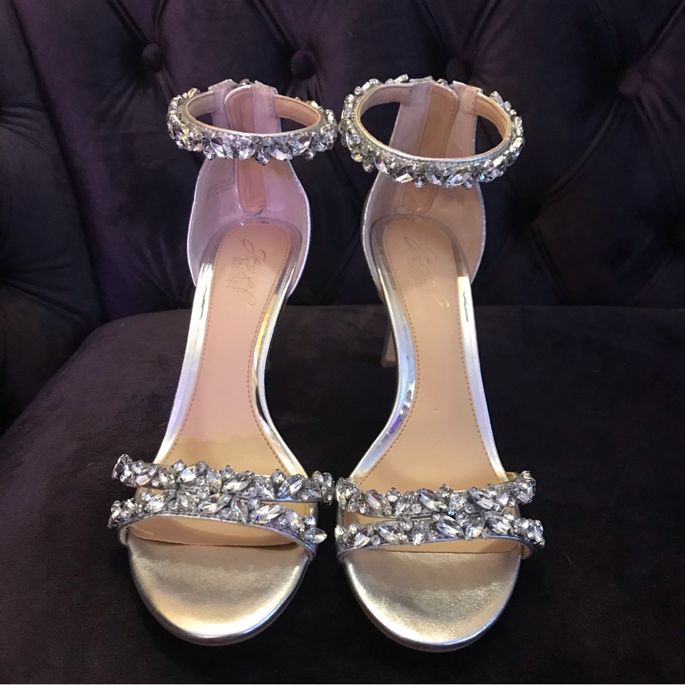 Badgley Mischka rhinestone heels